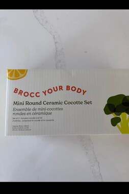Brocc Your Body Mini Round Ceramic Cocotte Set of 2